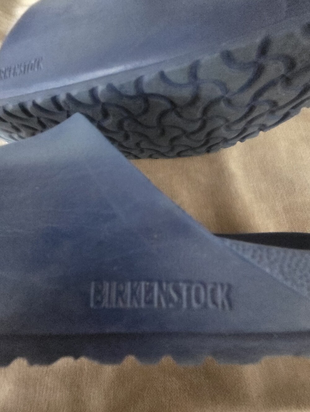 Womans Birkenstock Double-Strap Blue Slide Sandals 40 - Picture 4 of 9
